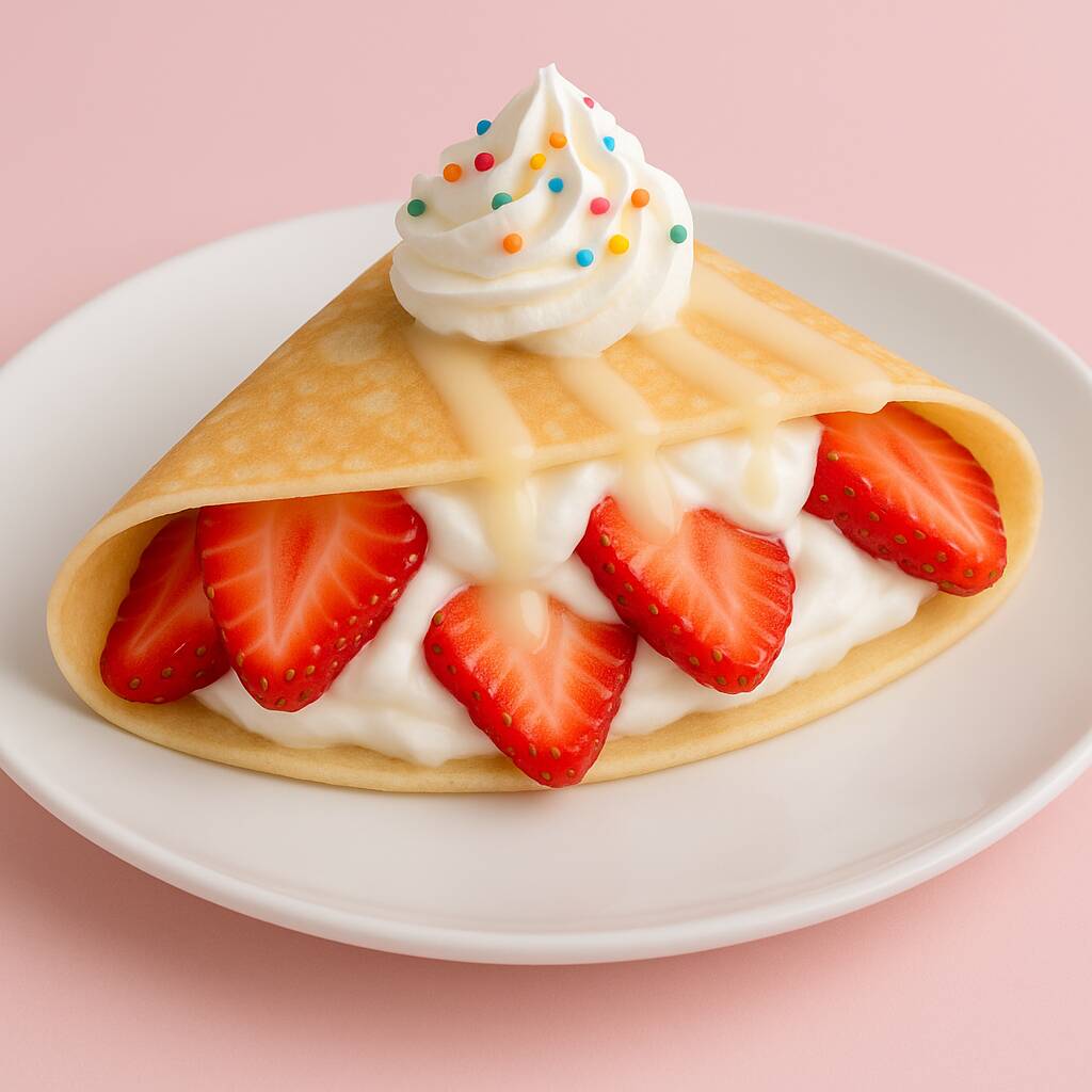 Crepa De Fresas con Crema