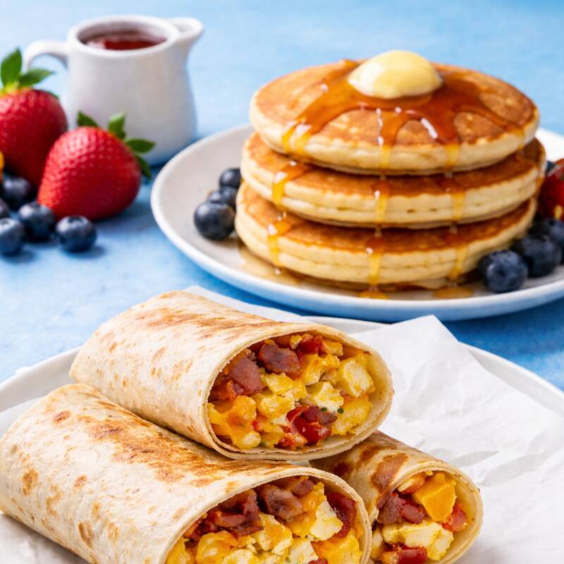 Combo Wrap & Hotcakes