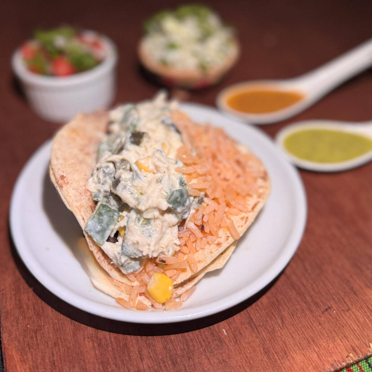 Taco Rajas con Crema