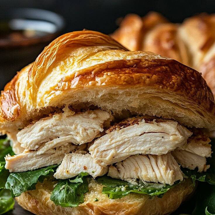 Croissant de Pollo con Fruta del Día