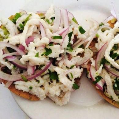 Tostada Tiritas Pescado