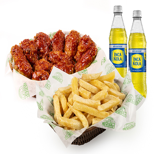 Alitas Hot Bbq X12 + Gaseosa