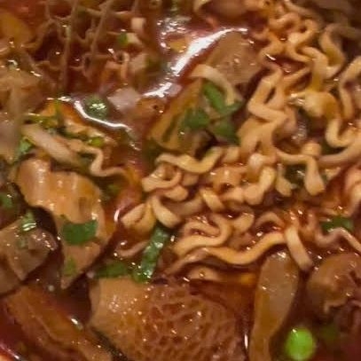 Pancita con sopa marucha.
