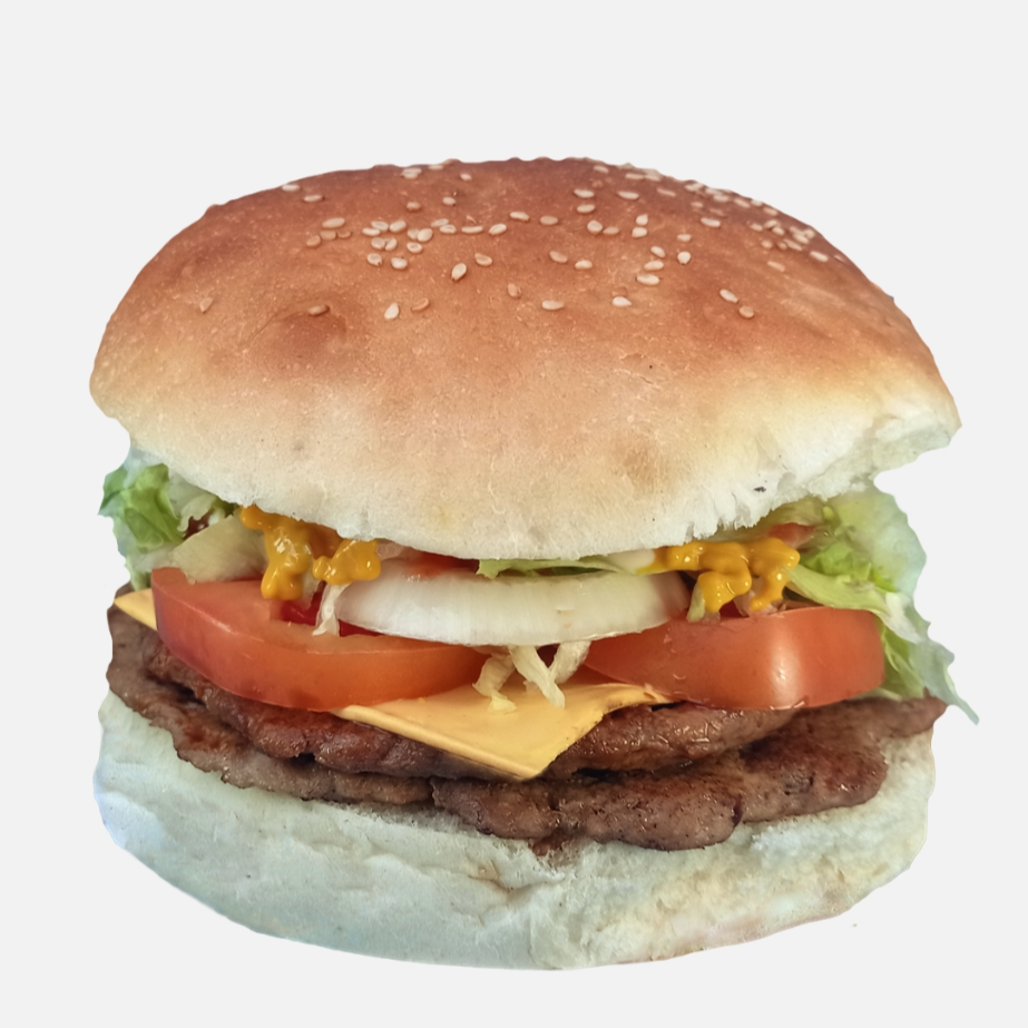 Hamburguesa Doble Carne con Papas & Tocino