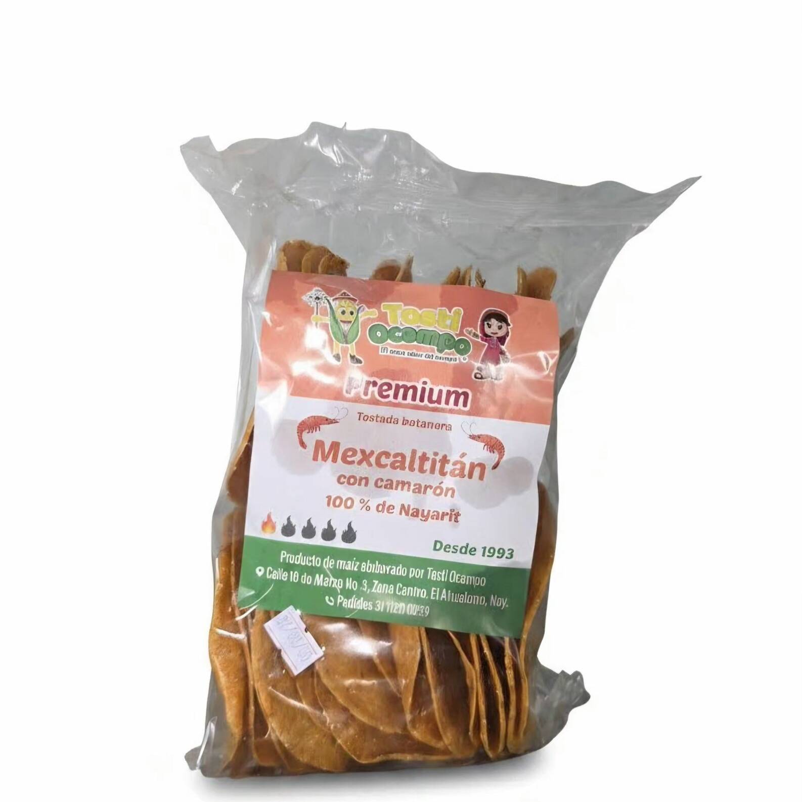 Tostadas Mexcaltitán con Camarón de 30 Pzs.