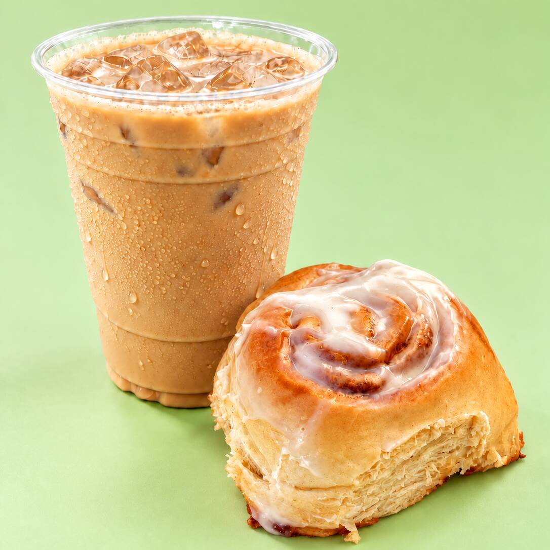 Latte + Rol de Canela