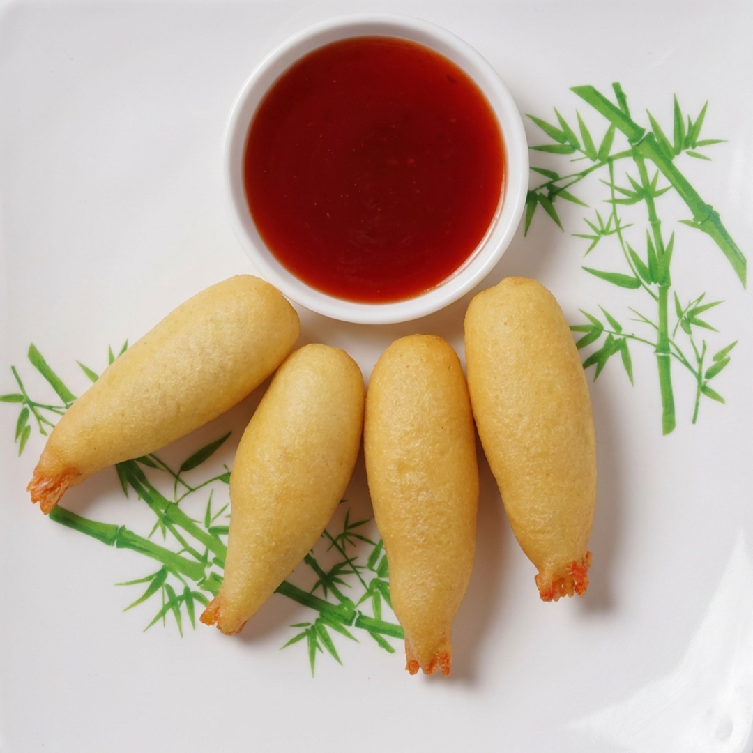 Camarão empanado e crocante (acompanha molho agridoce)