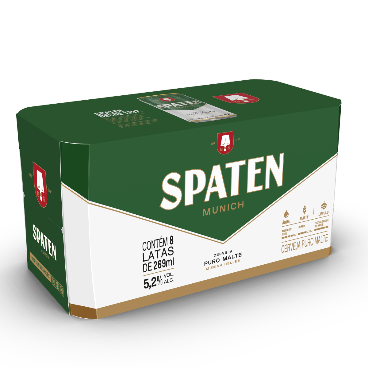 Spaten Lata 269ml Caixa Com 8 unidades