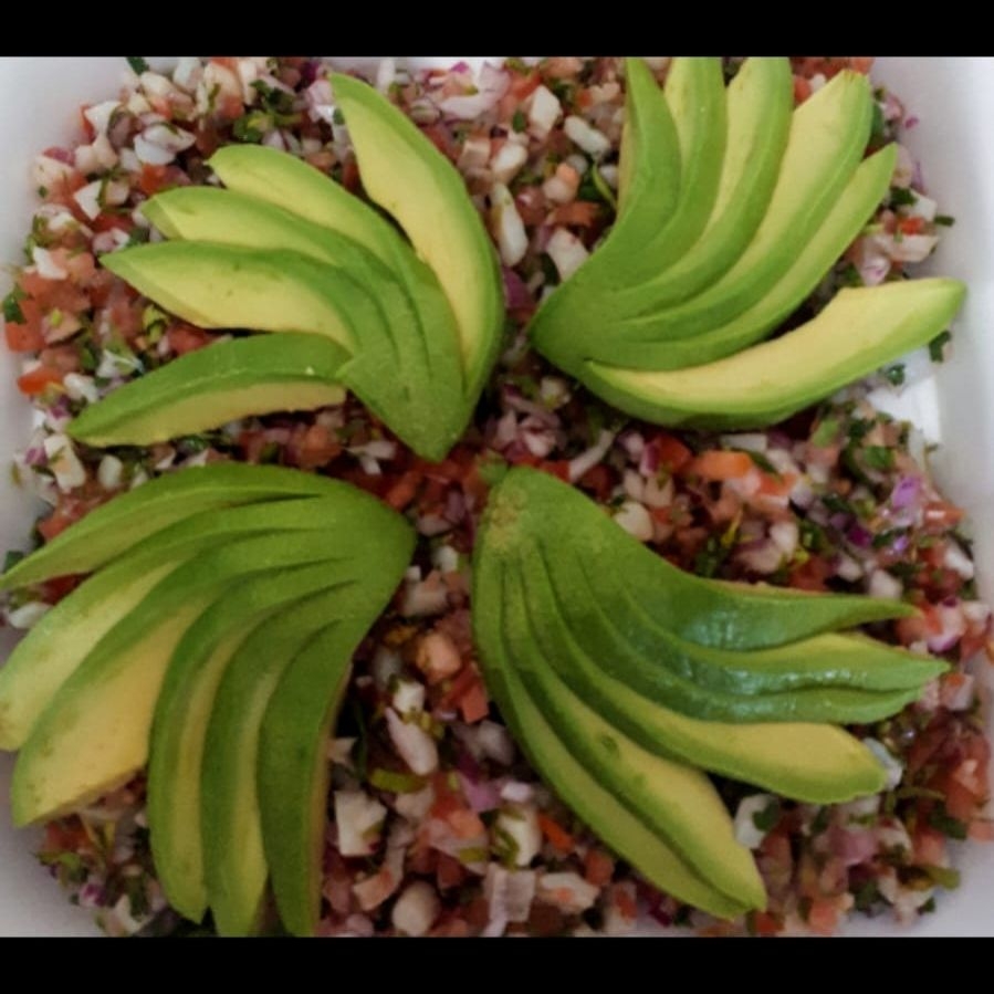 Medio litro de ceviche de camaron