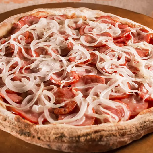 calabresa, cebola e 1 refrigerante de 2 litros