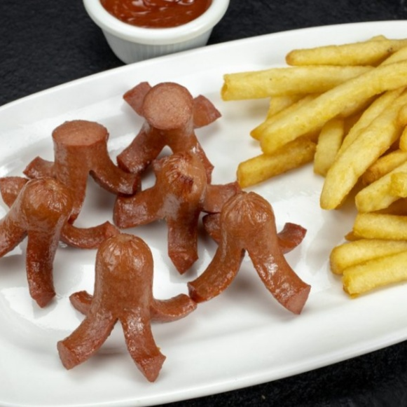 Paquete niños 2. (salchipulpos y papas)