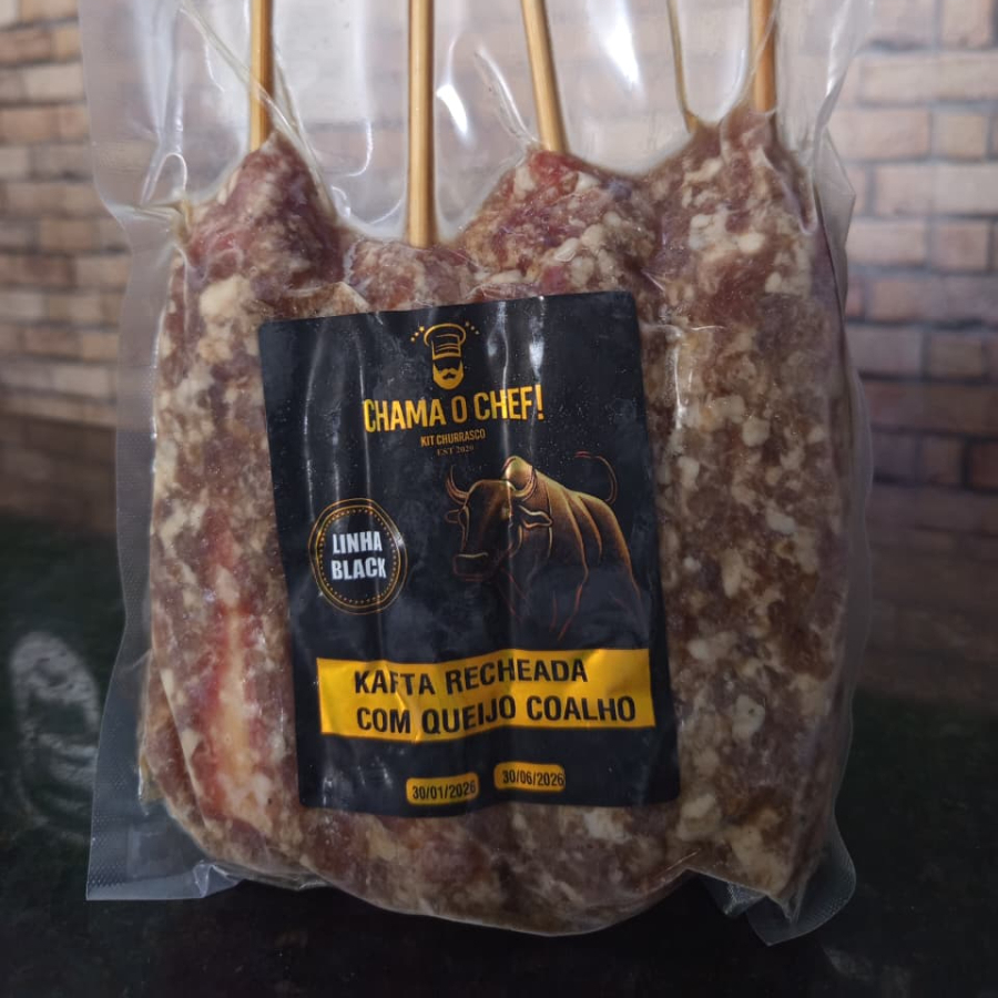 Kafta Recheada com Coalho - 5 espetos, 500g - Congelada