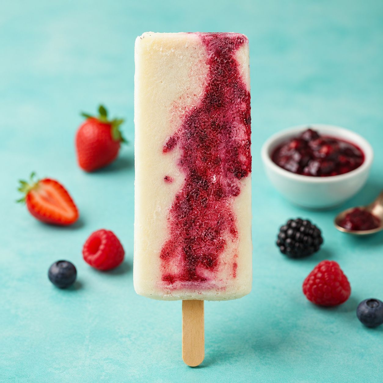 Paleta de Queso con Frutos Rojos