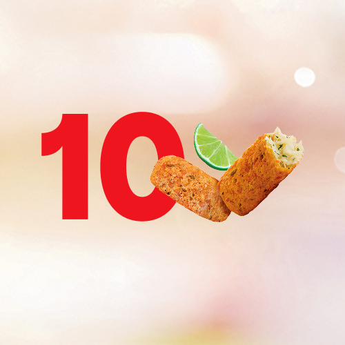 Receitinha especial e muito saboroso! Combo 10 bolinhos de bacalhau. Aproveite agora. Cuidado, pode conter espinhos.