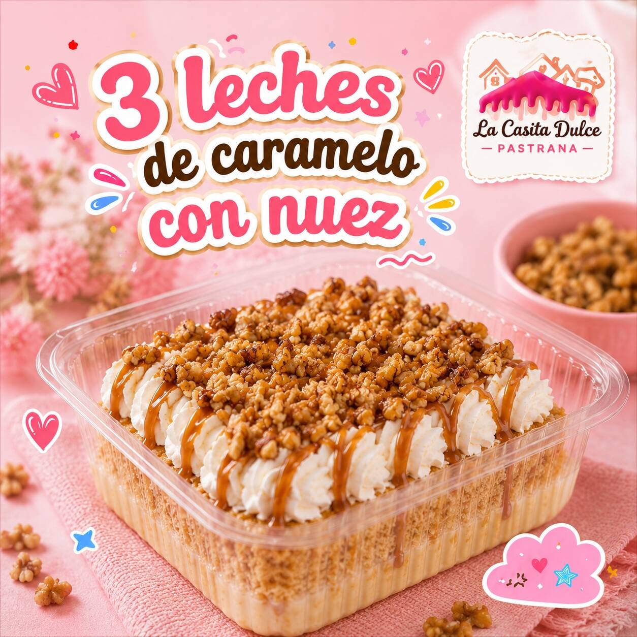 3 LECHES CAJETA CON NUEZ