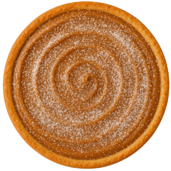 Pizza Média com 8 fatias (30,5cm) de massa pan coberta com doce de leite Moça®