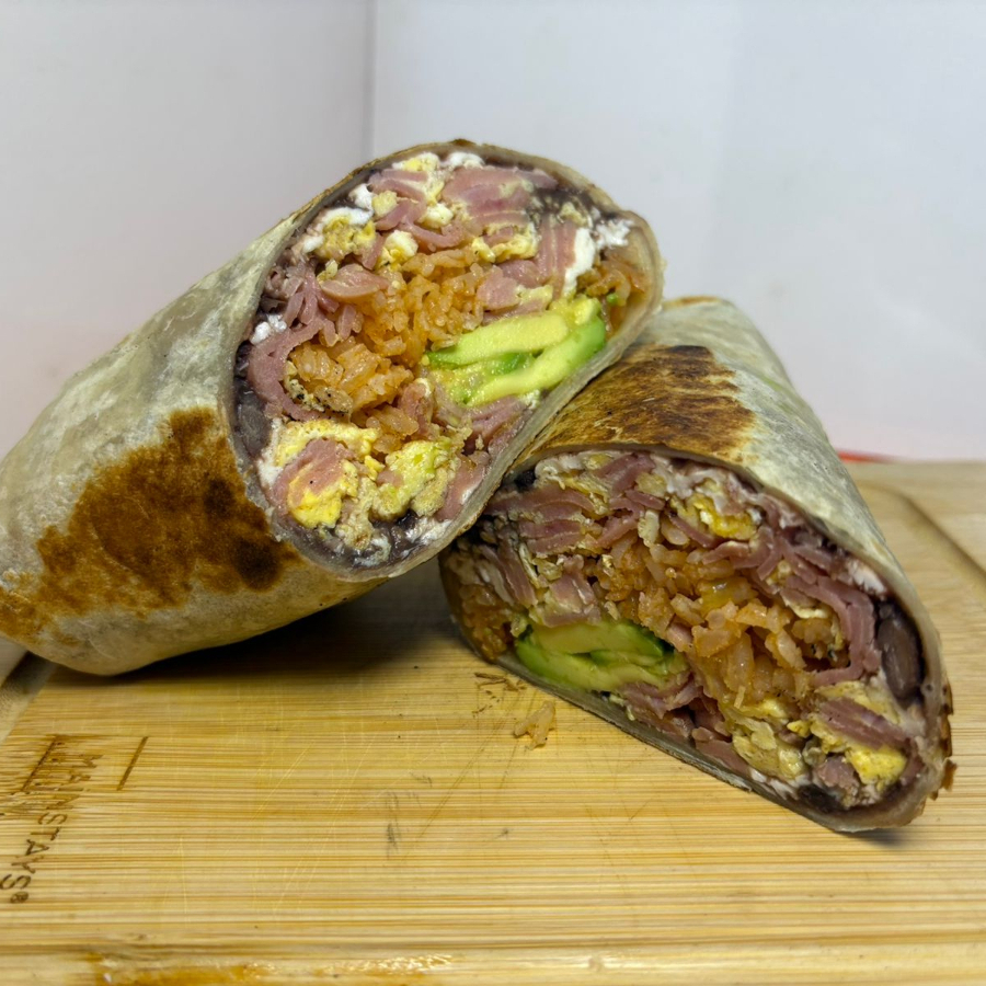 BURRITO DE HUEVO CON JAMON