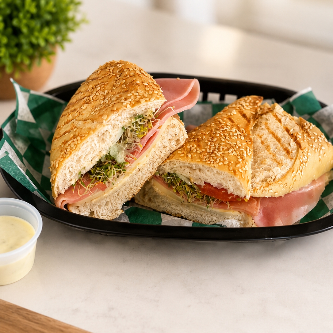 Baguette con Jamón de Pavo