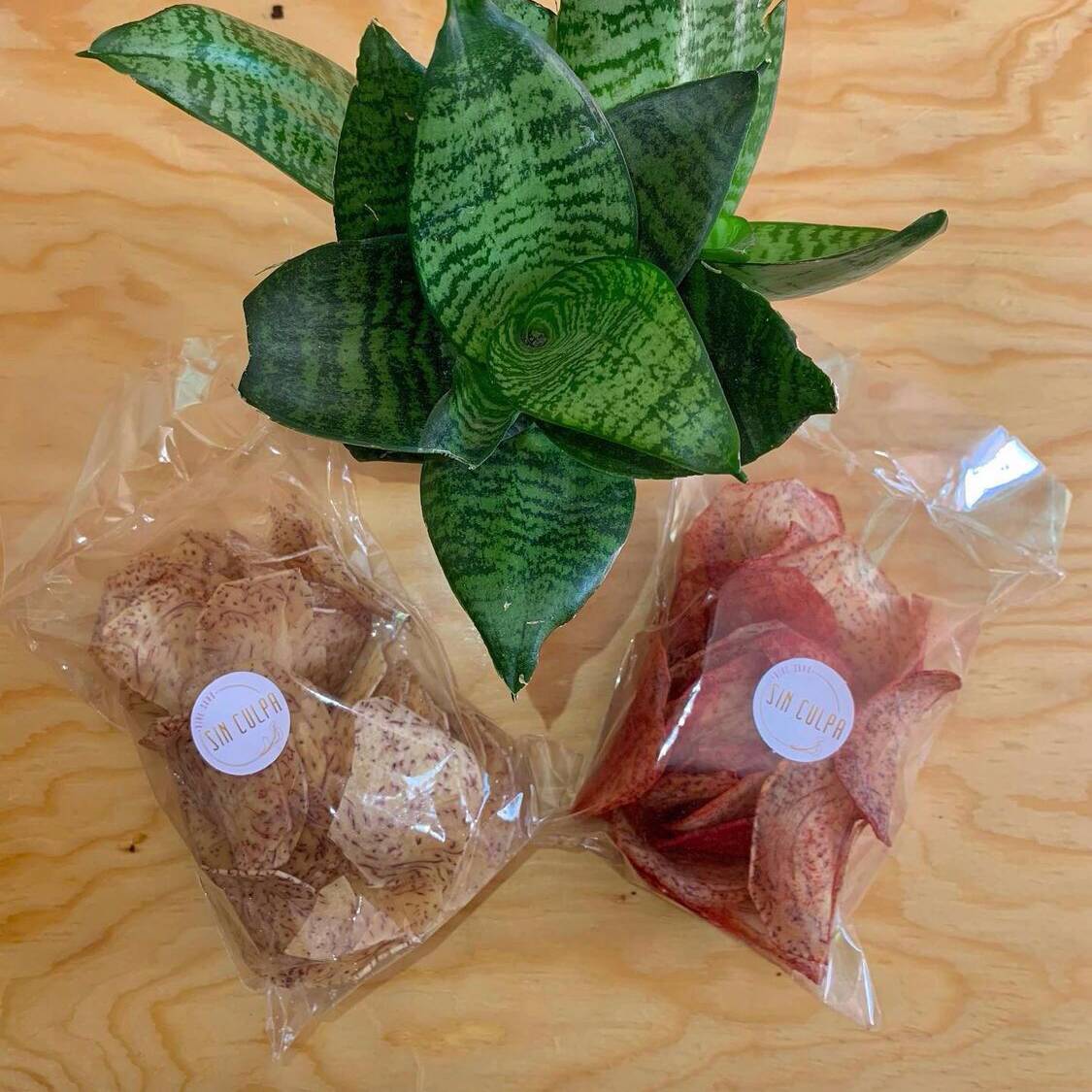 Chips Taro Horneadas