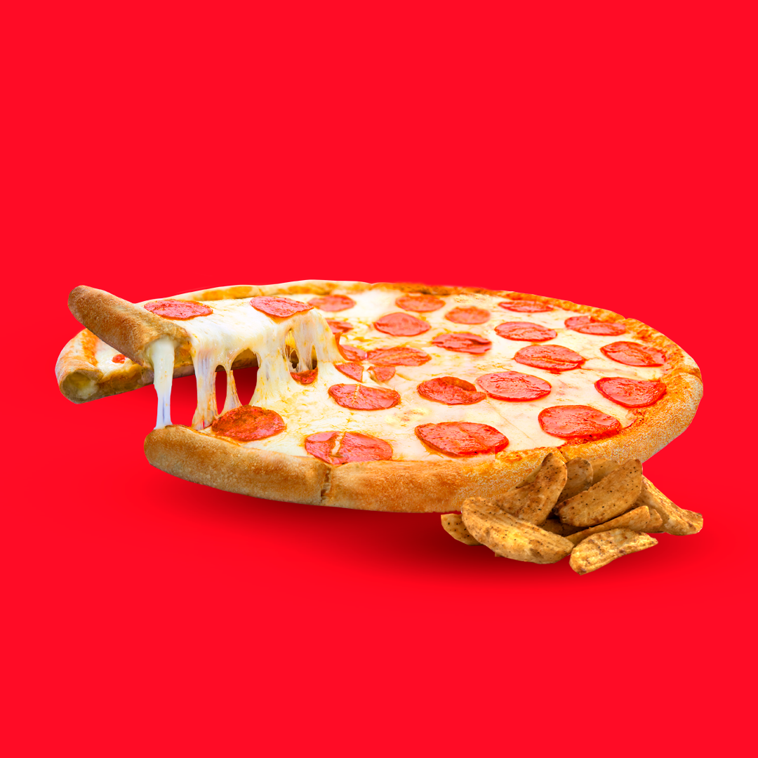 Combo Pizza Grande Clásica + Papas + Orilla Queso