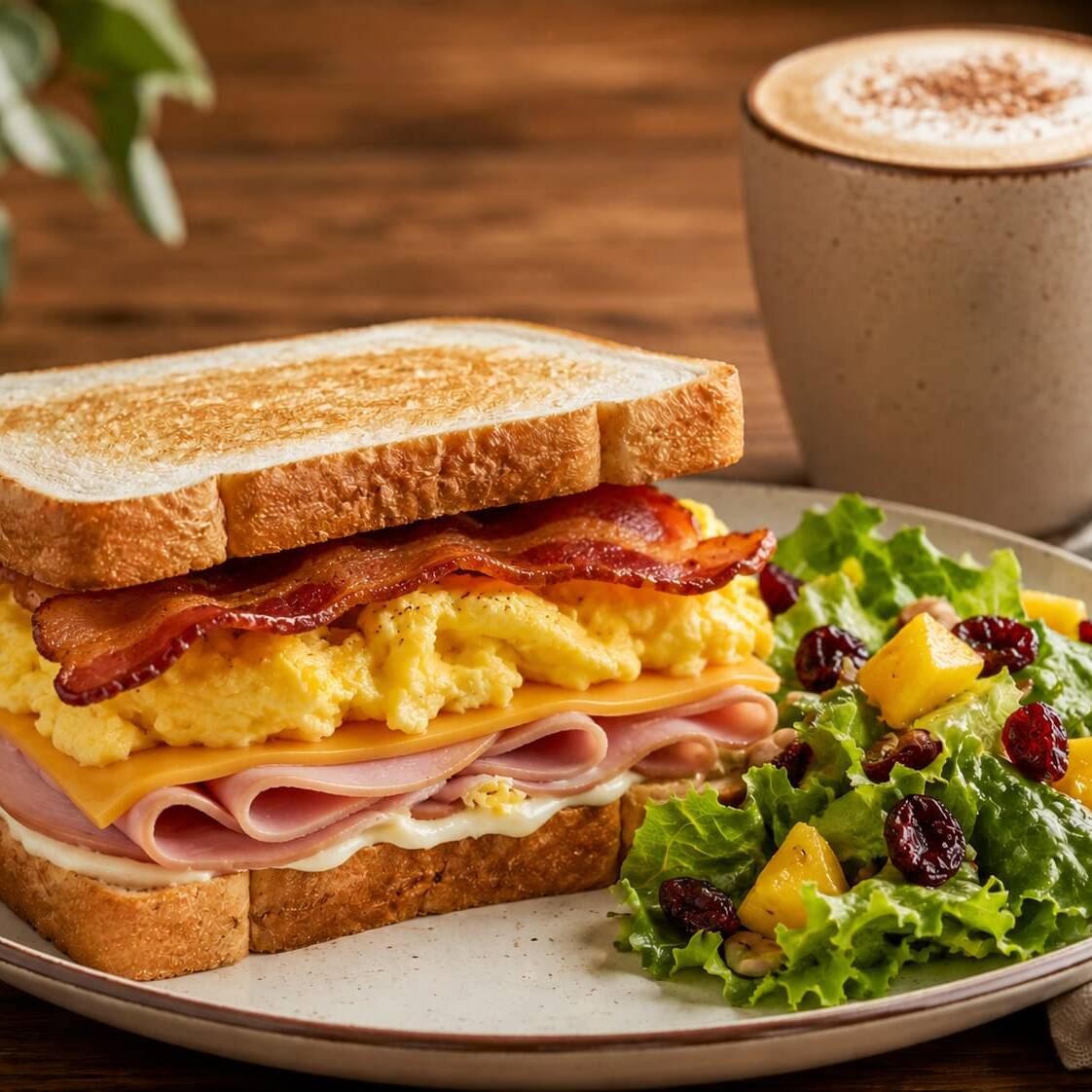Sandwich de Huevo + Ensalada + Bebida