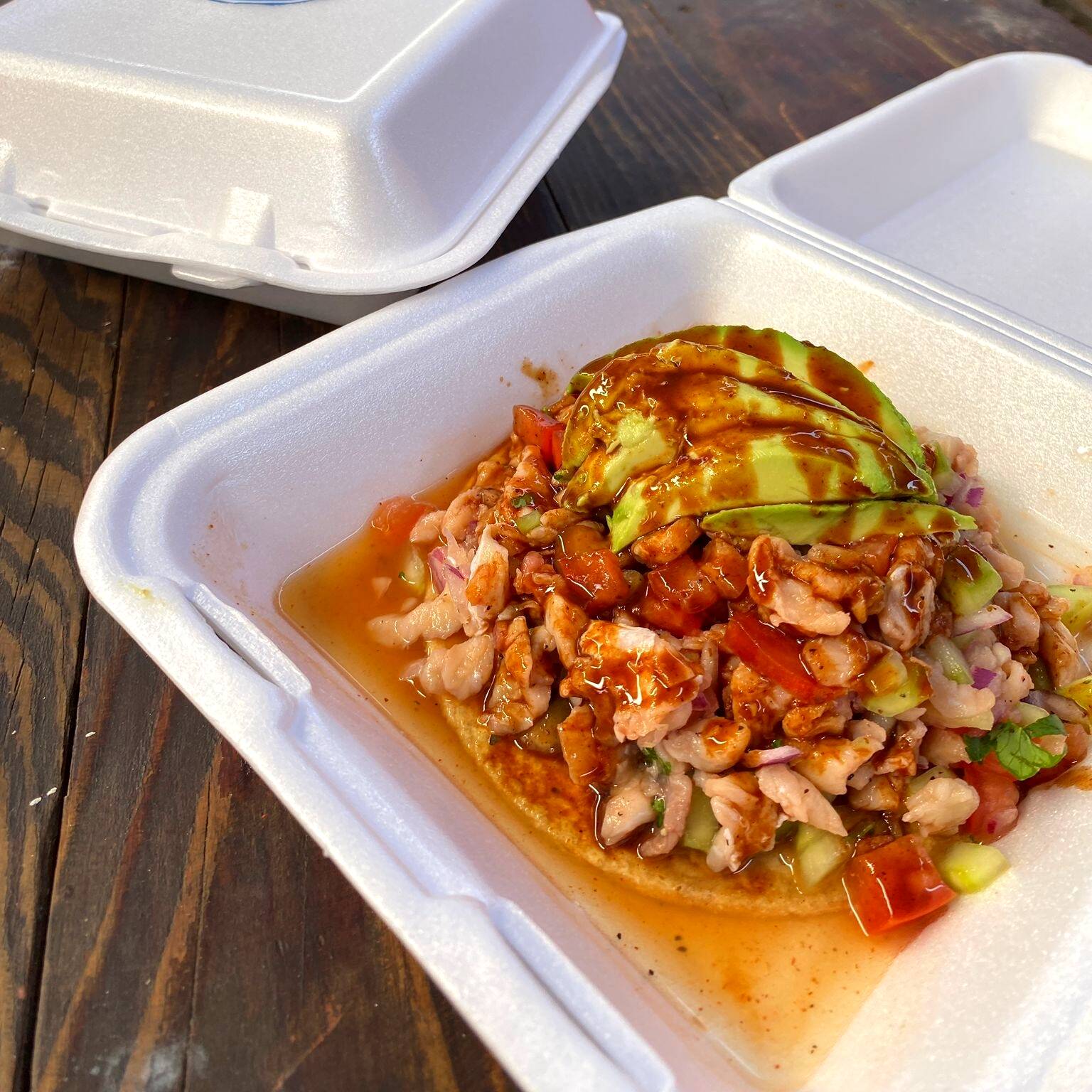 Tostada de Ceviche de Pescado