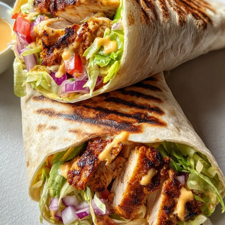 Frango em cubos alface tomate molho da casa