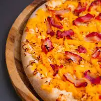 MOLHO, MUSSARELA, BACON, CHEDDAR, AZEITONA E OREGANO