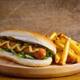 HOT DOG SENCILLO CON PAPAS