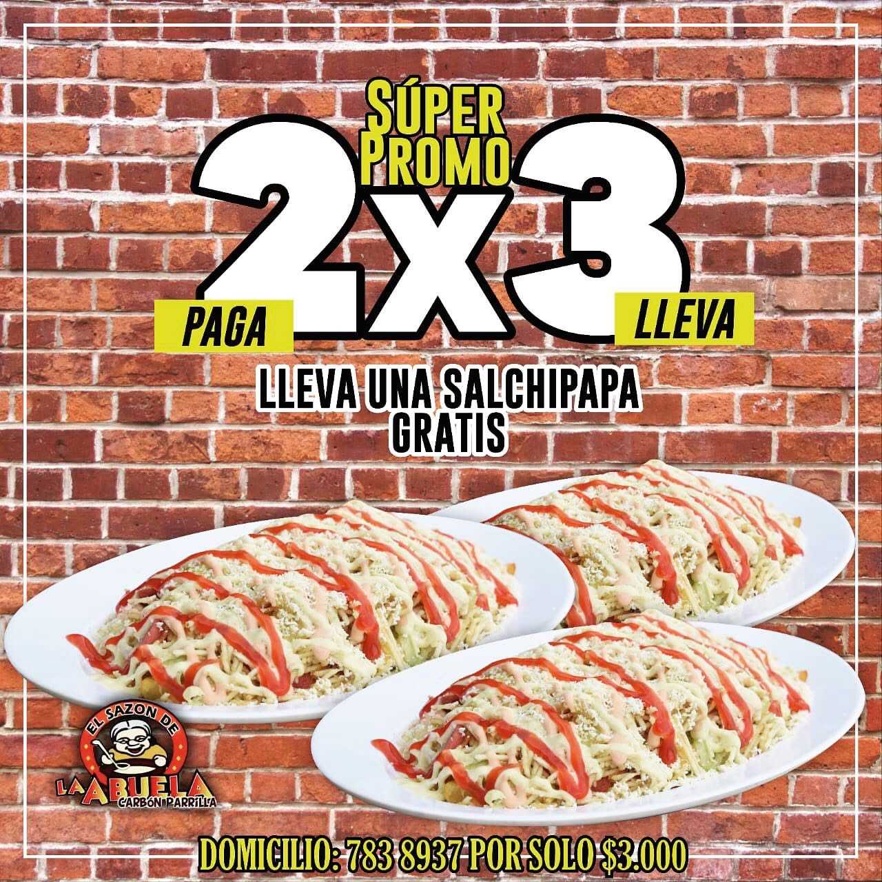 PROMO DE SALCHIPAPAS 2X3
