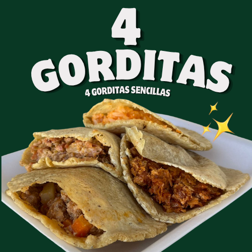 4 Gorditas Sencillas