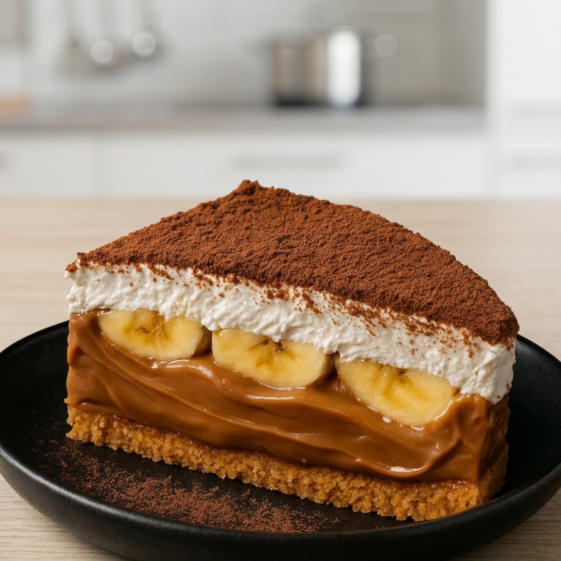 Nossa maravilhosa Banoffee, feito com todo amor da nossa equipe. (banana, biscoito de maisena, doce de leite). Foto Ilustrativa!