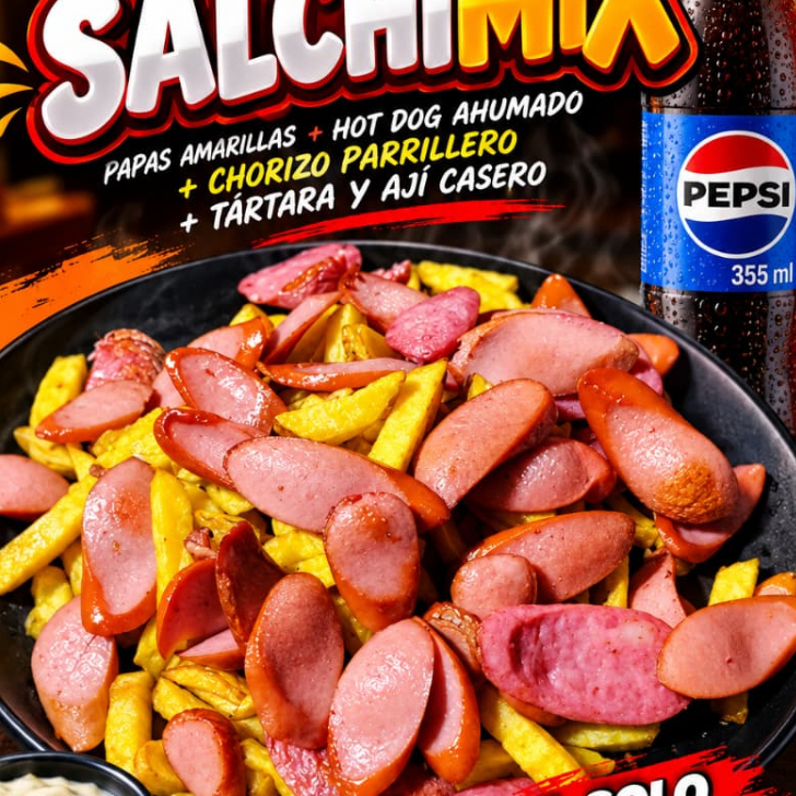 SALCHI MIX+BEBIDA