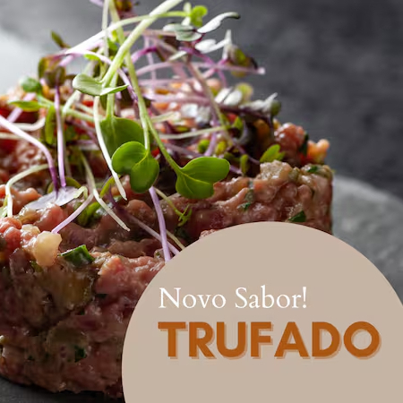 Carne fresca, alcaparra, picles, cebola roxa, molho especial com trufado (240g)