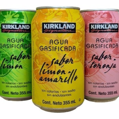 Agua Gasificada 0 Calorias Kirkland 355 Ml