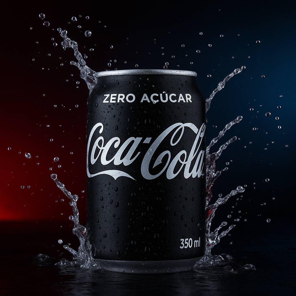 Coca cola zero 350 ml, gelada,