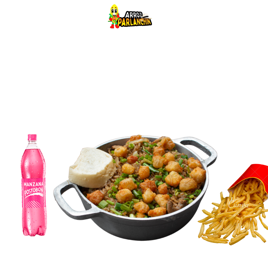 ARROZ COSTEÑO+ PAPAS+ GASEOSA
