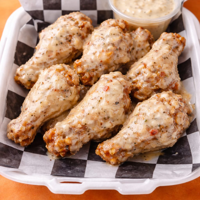 10 Alitas Ajo Parmesano HOT