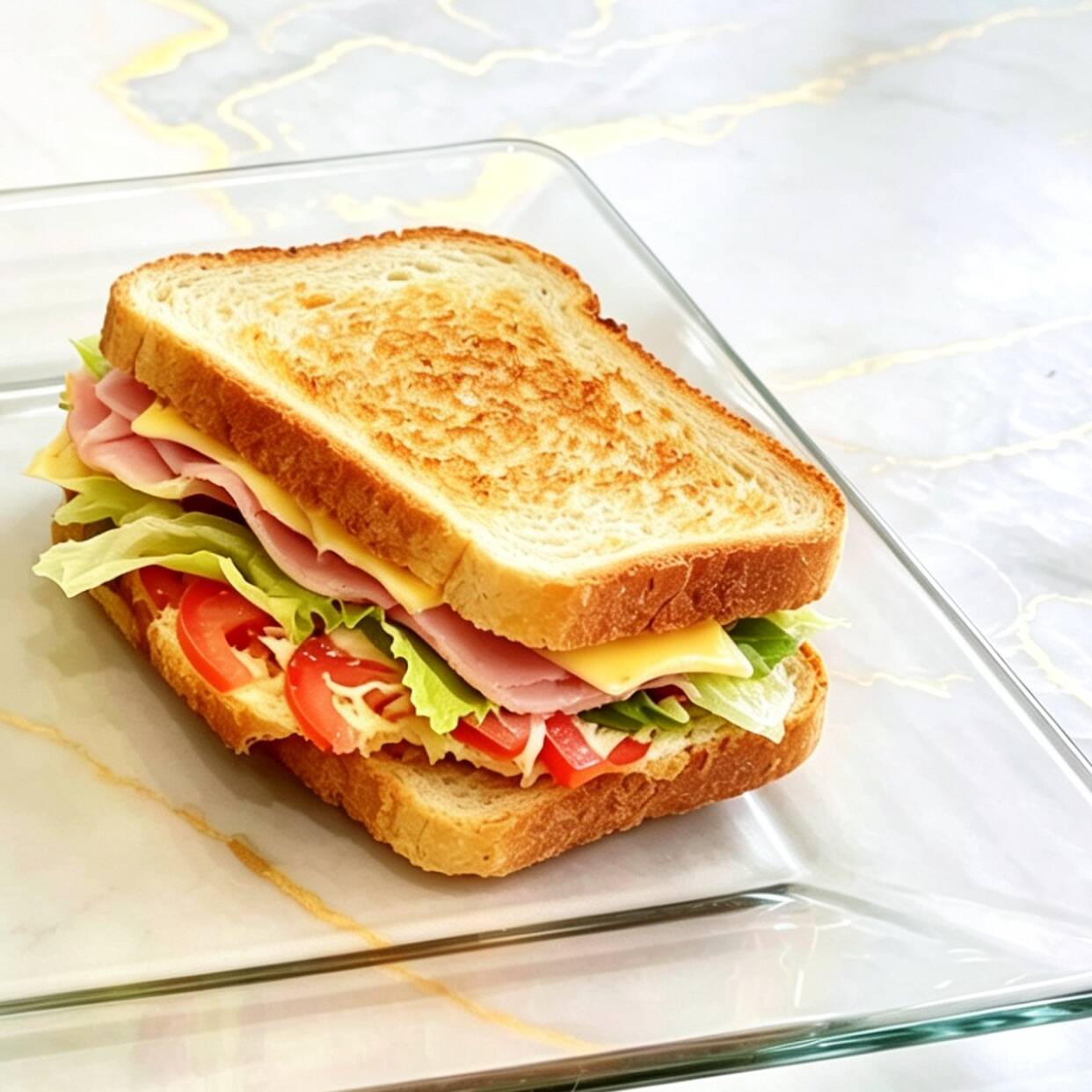 Sandwich de Pechuga de Pavo y Queso Manchego.