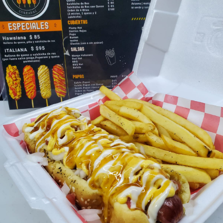 Vikingo de Salchicha de Res con Papas
