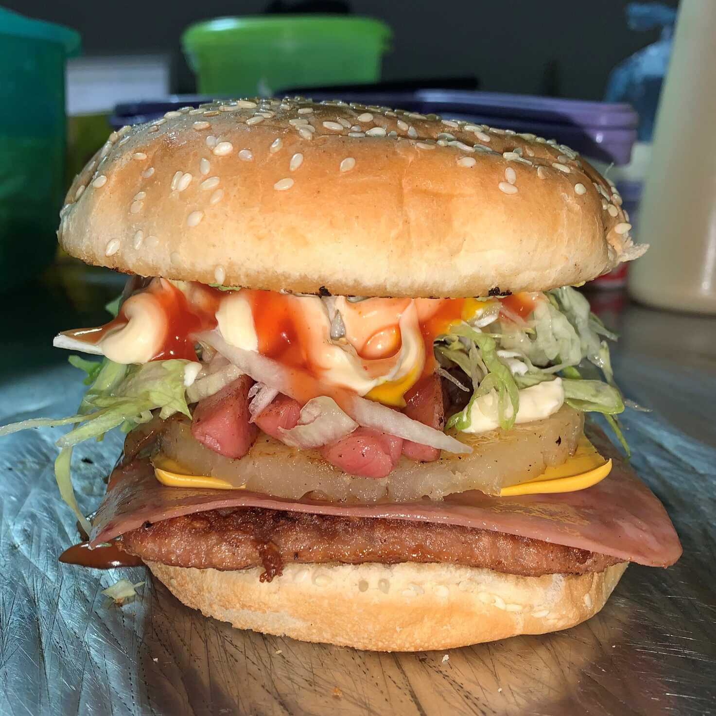Hamburguesa Hawaiana