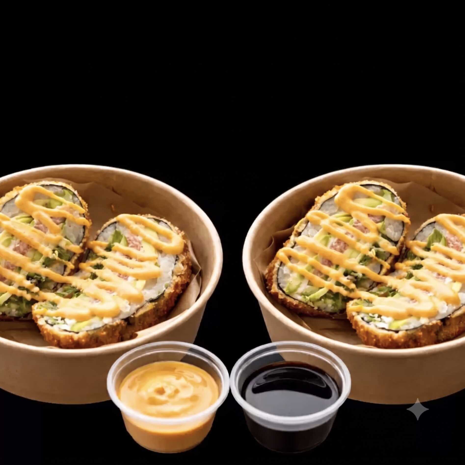 2x1 SUSHI BURGER EMPANIZADAS + SALSA DULCES