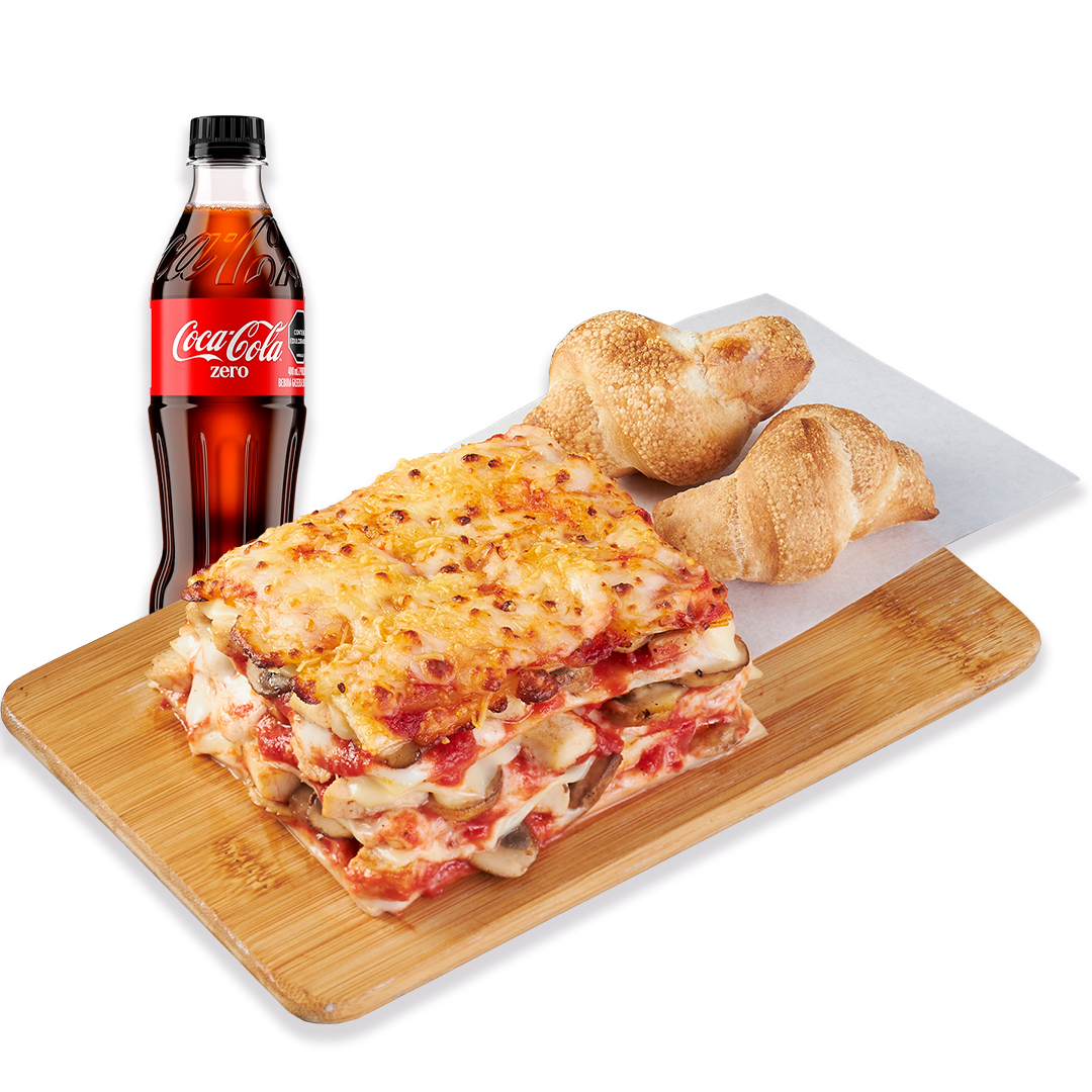Combo Lasagna Pollo Champiñón