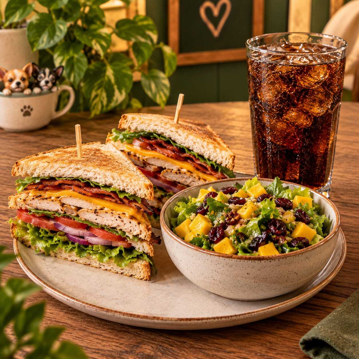Club Sandwich + Ensalada + Bebidas