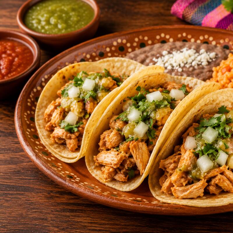 Orden de Taco de Pollo 3 Piezas