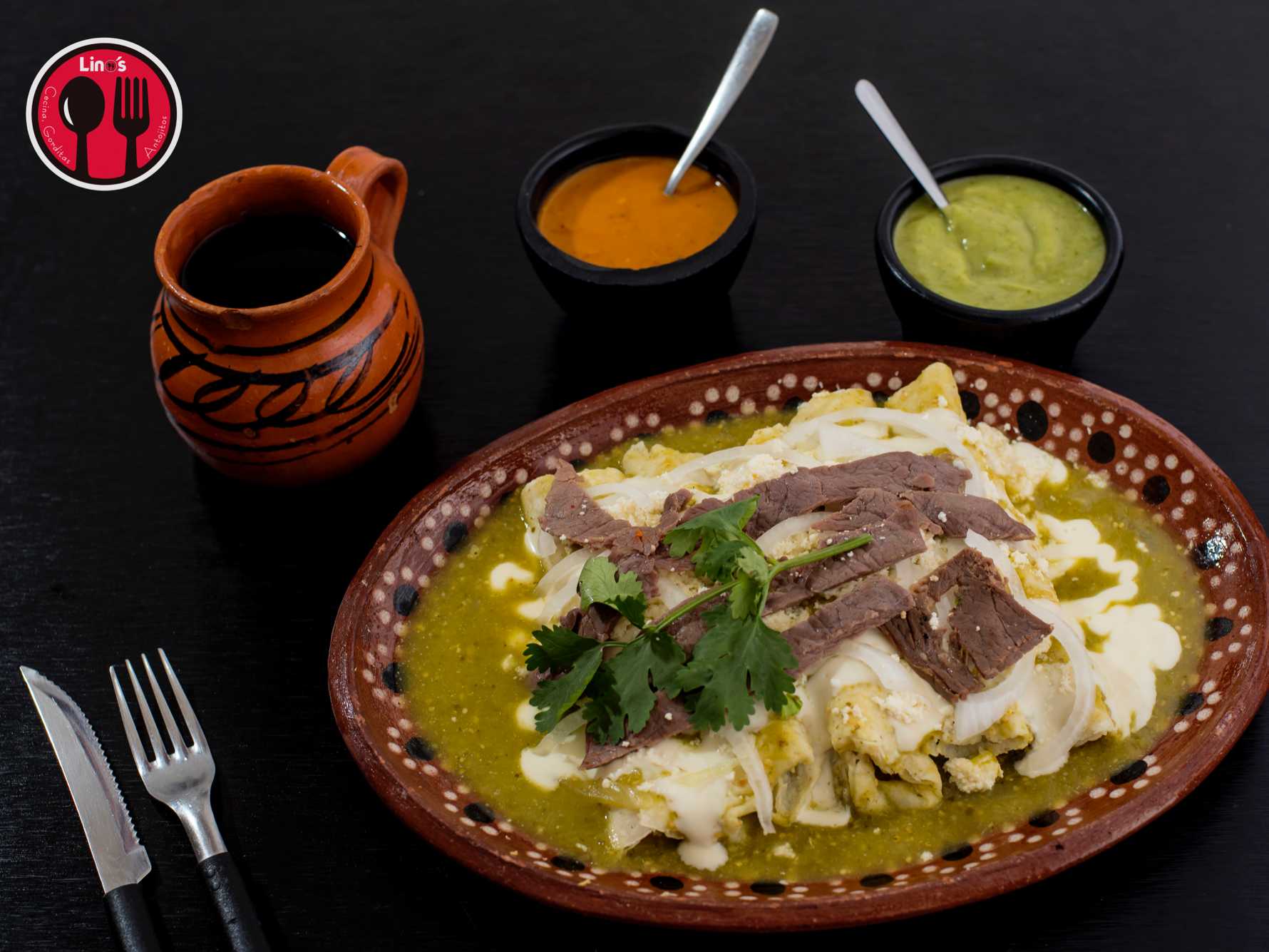 Enchiladas Verdes con Cecina Natural (5 Pzas)