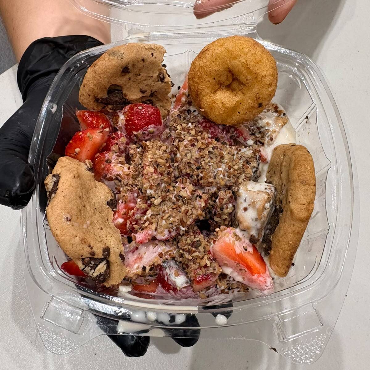 Galleta con Fresas con Crema