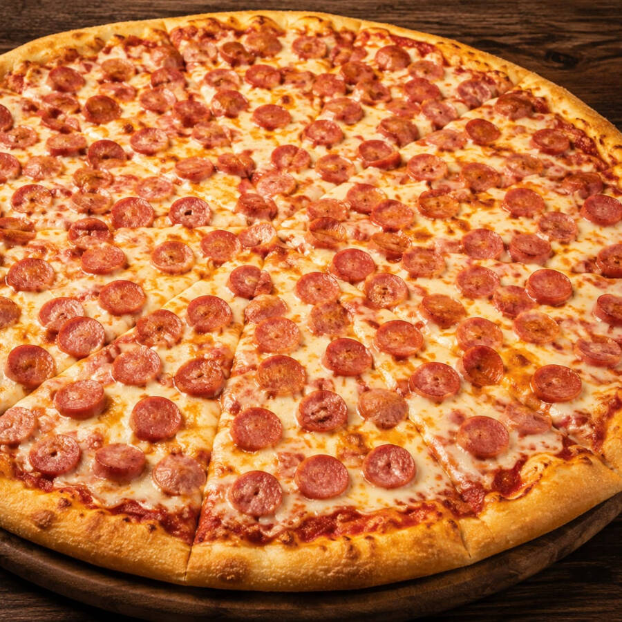PIZZA EXTRA-GRANDE SALCHICHA