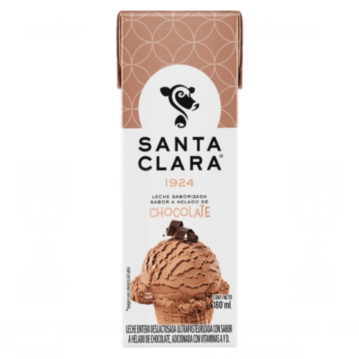 Leche Santa Clara Sabor Helado De Chocolate 180ml