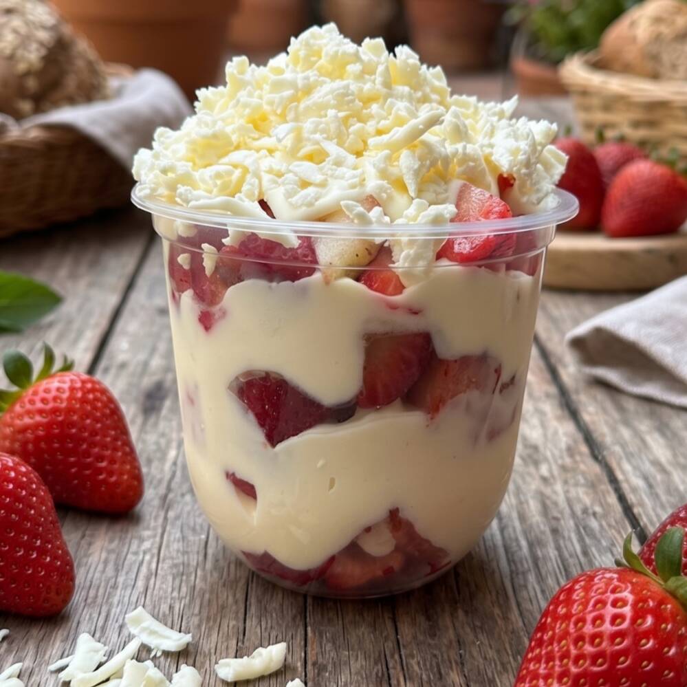 Fresas con Crema 12 Oz con Topping